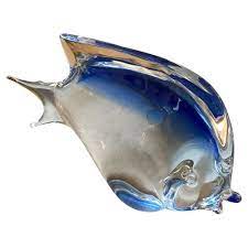 Blue Murano Glass Tropical Fish