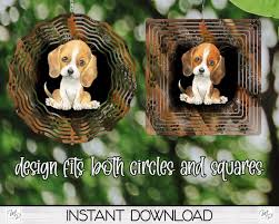 Five Breed Colors Beagle Wind Spinner