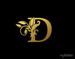 Luxury D Letter Design Graceful Ornate