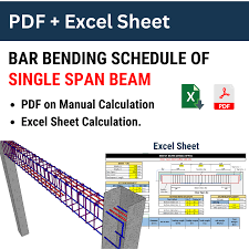bbs of single span beam pdf excel