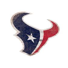 Nfl Houston Texans Distressed Logo Cutout Sign