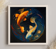 Koi Fish Painting Abstract Art