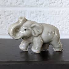 Miniature Vintage Ceramic Elephant