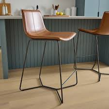 Slope Leather Bar Counter Stools