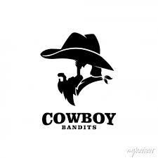 Cowboy Bandit Logo Icon Design Wall
