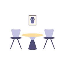 Furniture Interior Flat Icon With