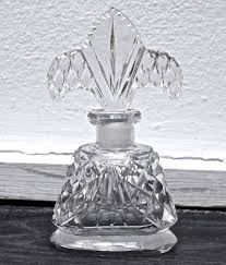 Vintage French Cut Glass Perfume Bottle