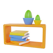 Book Rack 3d Icon In Png Obj