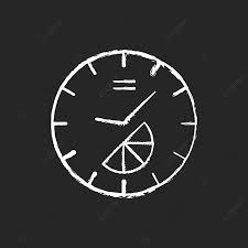 Chalkwhite Clock Icon With Branding On