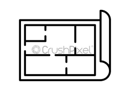 House Plan Icon Professional Pixel
