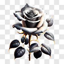 Beautiful Black And White Rose