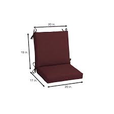 Mid Back Outdoor Chair Cushion