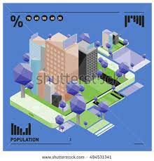 Flat 3d Isometric Mobile Navigation