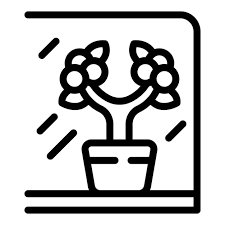 Plant Pot Icon Outline Vector Garden