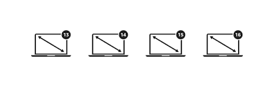 Laptop Icon Set With Diagonal Screen