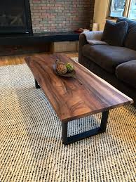 Hardwood Live Edge Coffee Table Wood