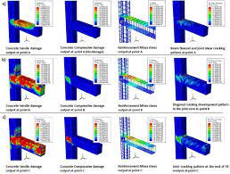 fea outputs of the exterior beam column