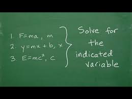Solve For The Indicated Variable We