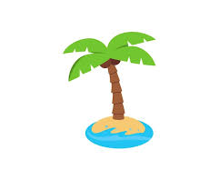 Island With Palm Tree And Sand Vector