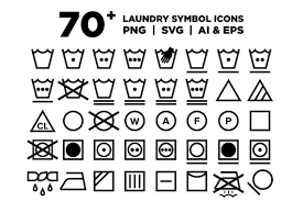 Laundry Care Symbol Icon Set Png Svg