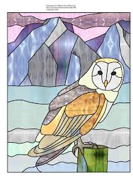 Barn Owl Forest Bird Stained Glass
