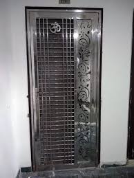 Brown Polished Jali Iron Door For