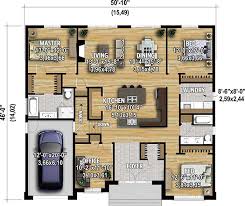 Contemporary 3 Bed House Plan With