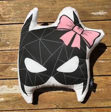 Nursery Cushion Bow Bat Pillow Plush