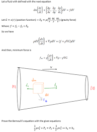 Prove The Bernoulli S Equation With The