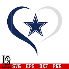 Dallas Cowboys Heart Svg Dxf Eps Png