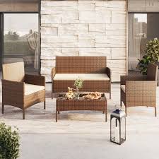 Brown Wicker Patio Furniture Sets