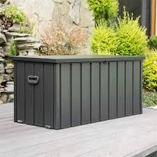 100 Gal Gray Outdoor Storage Deck Box