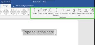 Insert Equations In A Ms Word Document