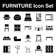 Furniture Icons Png Vector Psd And