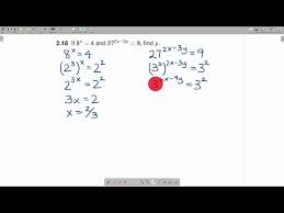 Solving Two Exponential Equations In