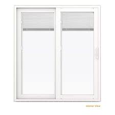 Jeld Wen 72 In X 80 In V 4500 White Vinyl Left Hand Full Lite Sliding Patio Door W Internal Blinds