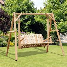 Wooden Patio Swing 2 Person Porch