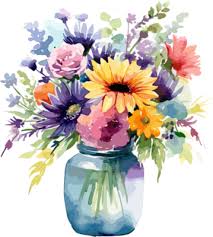 Clipart Of Flowers In A Vase In