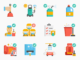 85 Cleaning Icon Set Flat Icons