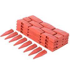 Gardenised Outdoor Brick Stone Gate Lawn Edging Pack Of 8 Red