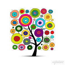 Abstract Circles Tree Sketch For Your