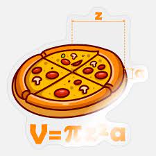 Pizza Volume Nerd Geek Math Equation