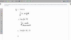 Shifting The Graph Of Y Cos X