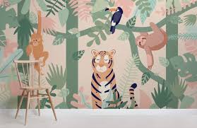 Jungle Friends Wallpaper Mural