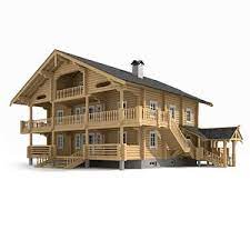 log cabin 3d models for