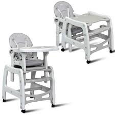 Grey Plastic Baby High Chair