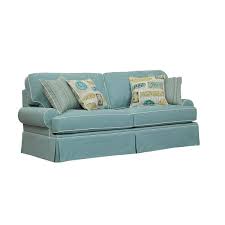 Removable Cushions Sofa In Aqua