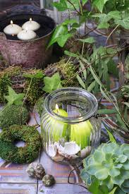 Candles In Big Glass Jar Stock Photo