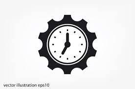 Gear Clock Time Icon Clock Time Icon