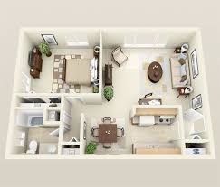 1 Bedroom Apartment House Plans